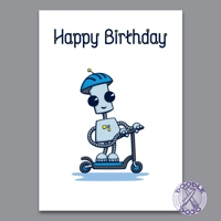 Ned The Scooter - Birthday Card