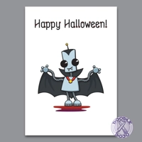 Ned The Vampire - Halloween Card