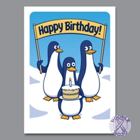 Penguins Birthday Card