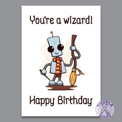 You're a Wizard Ned! - Birthday Card