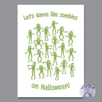 Zombie Dance Halloween Card