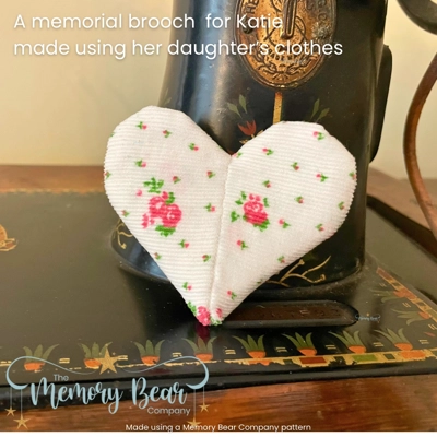 Origami heart brooch