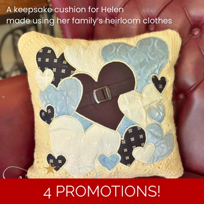 Hearts Keepsake Cushion
