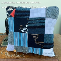 Patchwork keepsake cushion