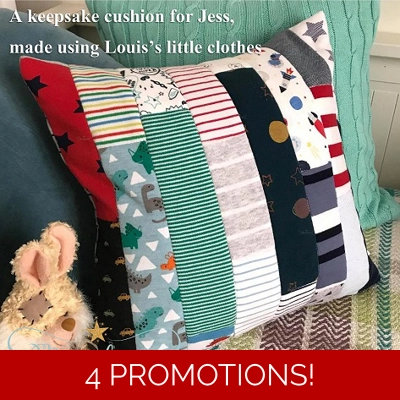 Patchwork keepsake cushion