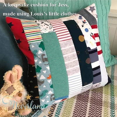 Patchwork keepsake cushion