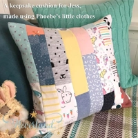 Patchwork keepsake cushion