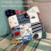 Patchwork keepsake cushion