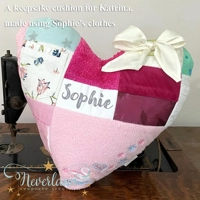 Patchwork heart keepsake cushion
