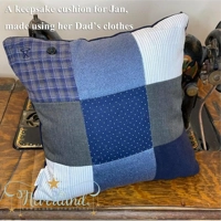 Patchwork keepsake cushion