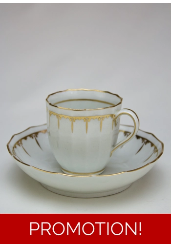 Very Rare Faceted New Hall cup and saucer 1784-7