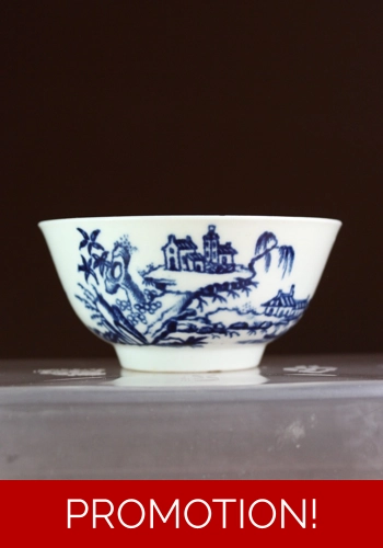 Two Swan Precipice Pattern Tea bowl  c.1757-60