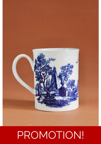 SOLD Very Rare 'Obelisk & Vase' Pattern Worcester Cup