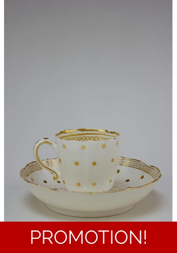 Caughley Royal Fluted Coffee Cup and Saucer