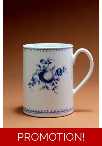First Period Worcester Mug 1775