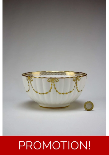 SOLD  18th century Derby porcelain slop bowl