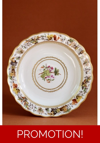 Derby plate decorated by George Complin 1791-5