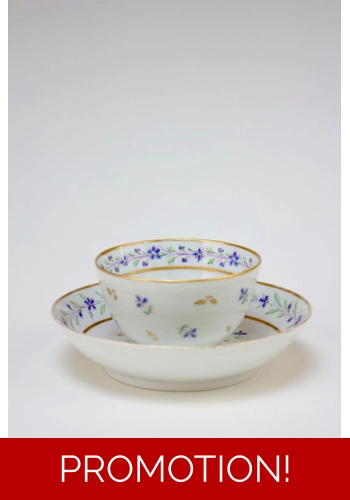 SOLD  Newhall tea bowl and saucer 1785-90