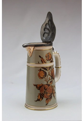 Aesthetic movement gilded pomegranate jug