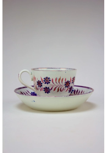 SOLD  Pearlware cup and saucer c.1810
