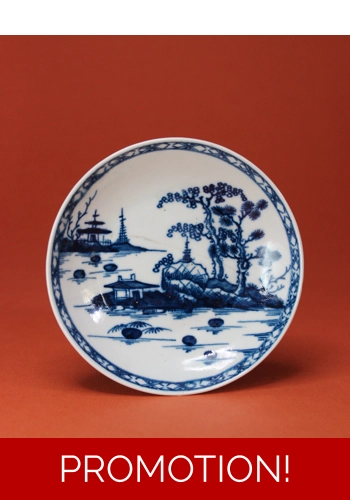 SOLD  Worcester Cannon Ball pattern Saucer