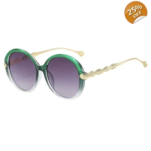 Fallen Large Round Gradient Sunglasses