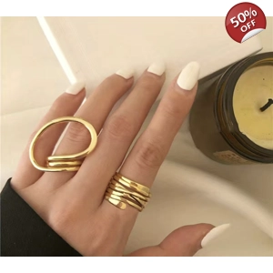 Hollow Twist Ring Set