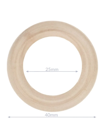 Houten ringen buitenmaat 40 mm Houten ringen buitenmaat 40 mm