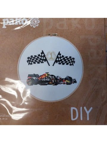 Borduurpakket Pako racewagen Borduurpakket Pako racewagen