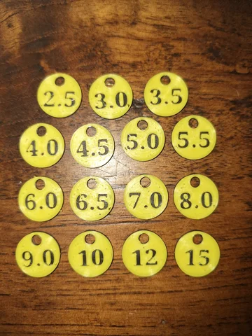 Cijferrondjes 15 stuks