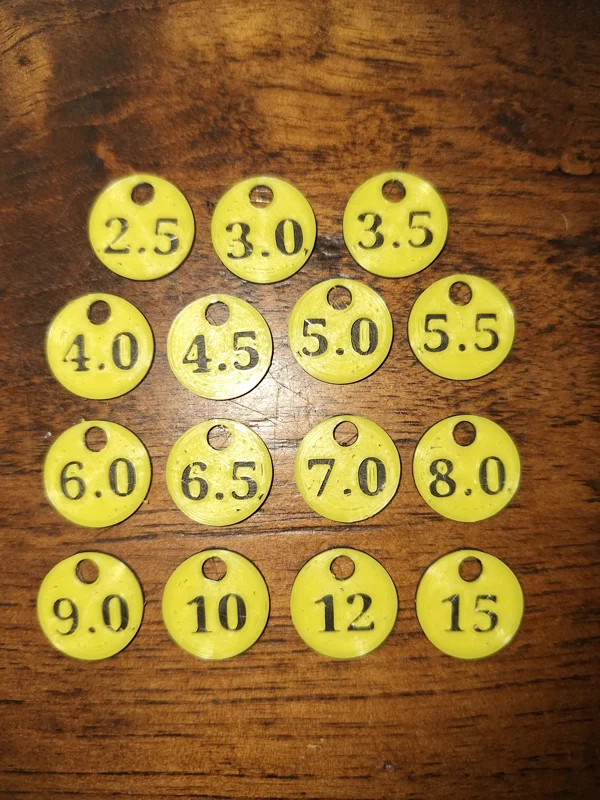 Cijferrondjes 15 stuks