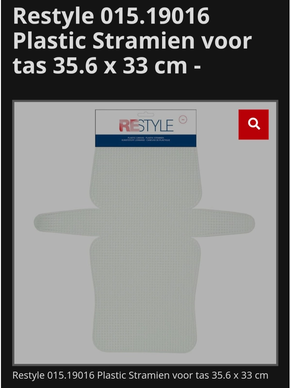 Plastic Stramien v tas