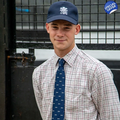 HHSC ("Running Fox") Navy Silk Tie