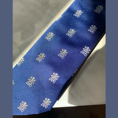 HH ("Feathers") Navy Silk Tie