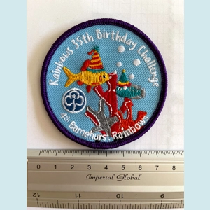 Rainbows 35th Birthday Badge Coral Challenge Rainbows 35th Birthday Badge Coral Challenge