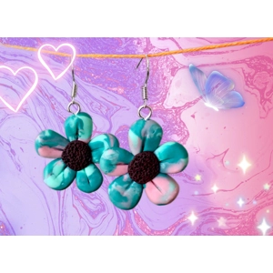 Marble Flower Earrings