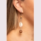 Coastal Cowabunga - Brown Cowrie Shell Earrings