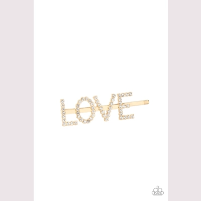 All You Need Is Love- Gold Hair Clip All You Need Is Love- Gold Hair Clip