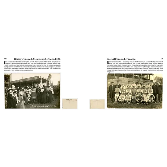 Posted football grounds history on old postcards