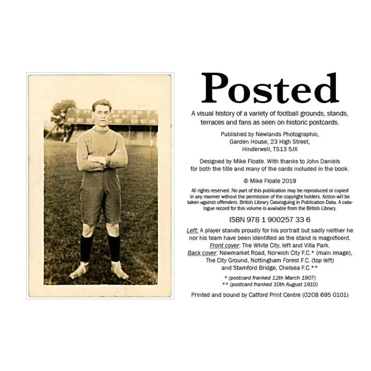 Posted football grounds history on old postcards