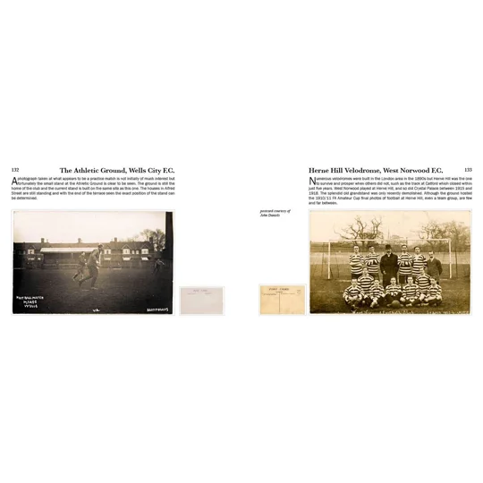 Posted football grounds history on old postcards