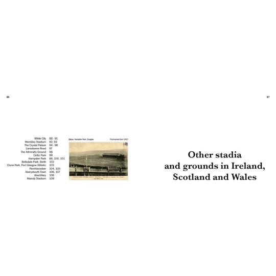 Posted football grounds history on old postcards