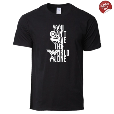 You Can't Save The World Alone Tshirt D Superhero Unisex / Men T-shirt Tee Menswear