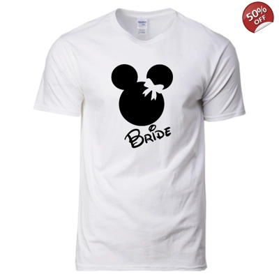 Micky Minnie Bride and Groom Valentines Tshirt Couple Tee Micky Minnie Bride and Groom Valentines Tshirt Couple Tee