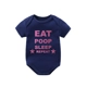 Eat Poop Sleep Repeat - Metallic Pink Effect
