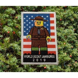 World Jamboree 2019 MINIFIG badge with US flag