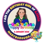 I am the Birthday Girl of AJ2025 badge