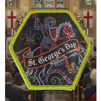St George's Day Badge Neon Version