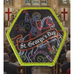 St George's Day Badge Neon Version