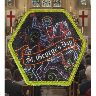 St George's Day Badge Neon Version